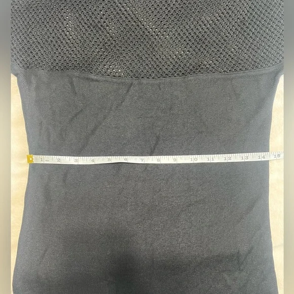 State of Claude Montana Black Mesh Sheer Tunic Top Italy Size 8 - Picture 7 of 10